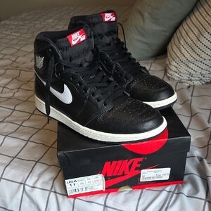 Nike Air Jordan 1 High Black and White Sneakers